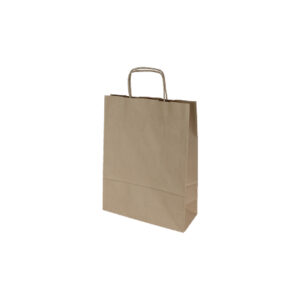 torba papierowa brąz prążek - format B004